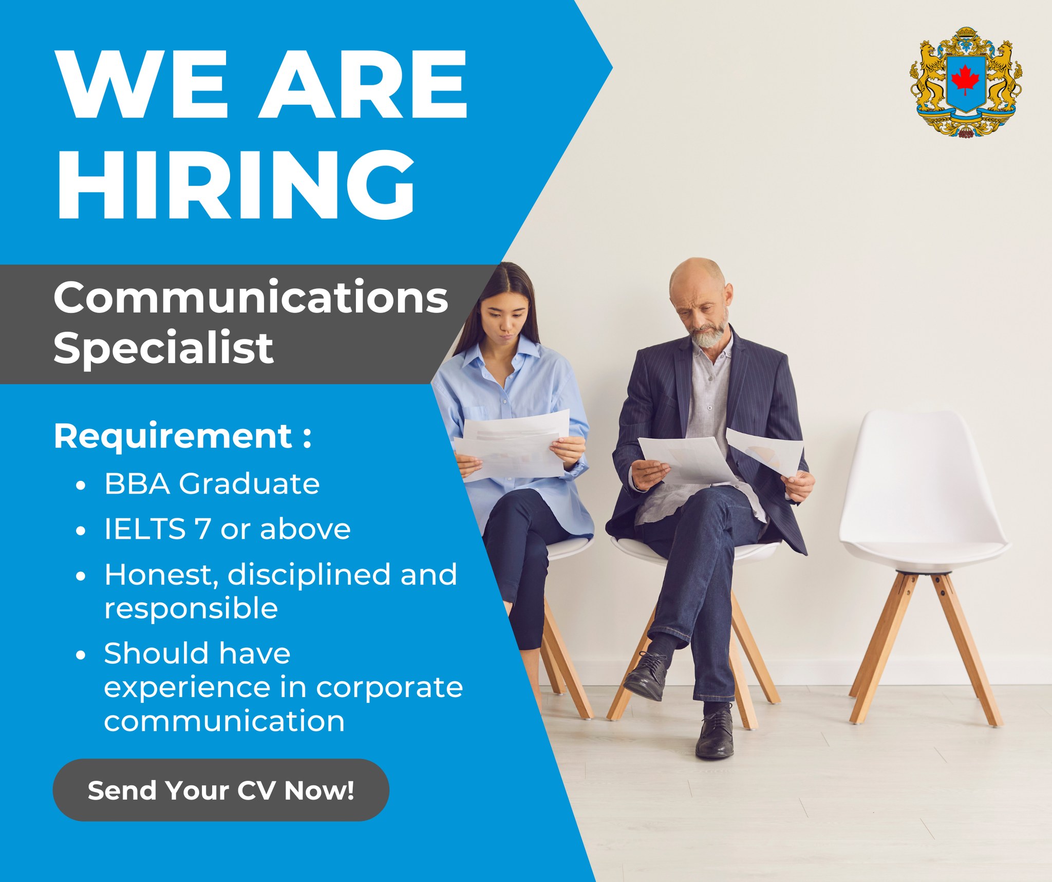 We Are Hiring - Communications Specialist - SA ASSOCIATES